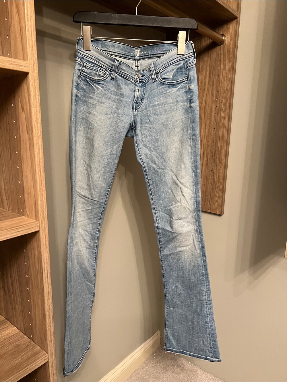 2000s 7 For All Mankind Light Wash Flare Jeans